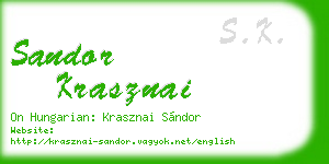 sandor krasznai business card
